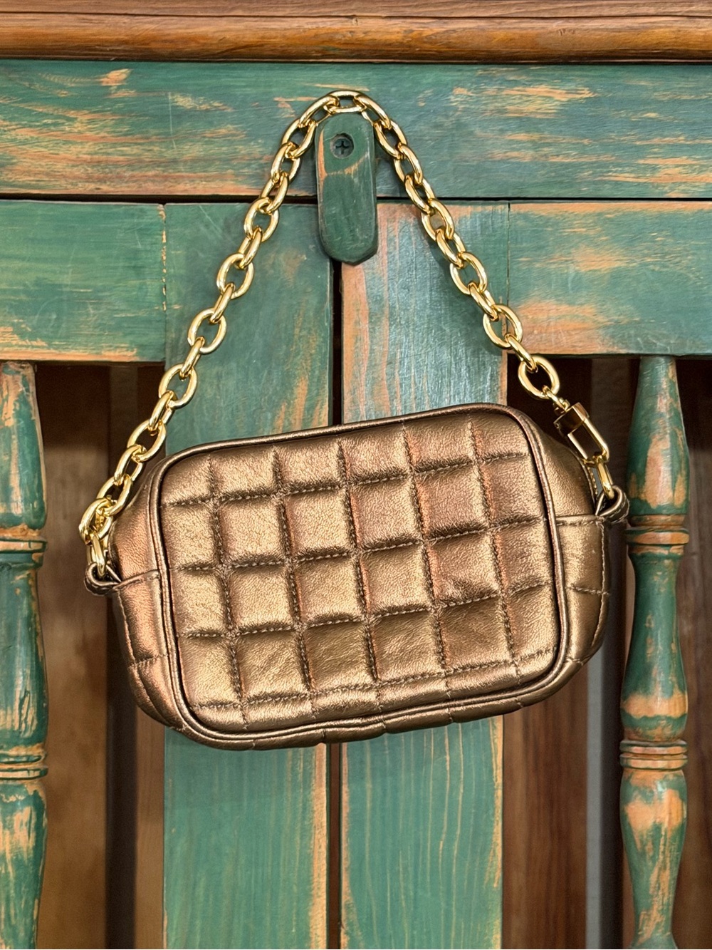 BCBG Max Azria Mini Quilted Clutch / Wristlet